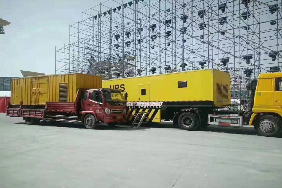 福建发电机租赁施工现场